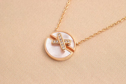 [Sparkle]JEUX ROSE GOLD DIAMANT HALSKETTE
