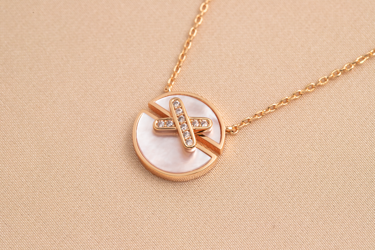 [Sparkle]ROSEGOLD DIAMANT HALSKETTE