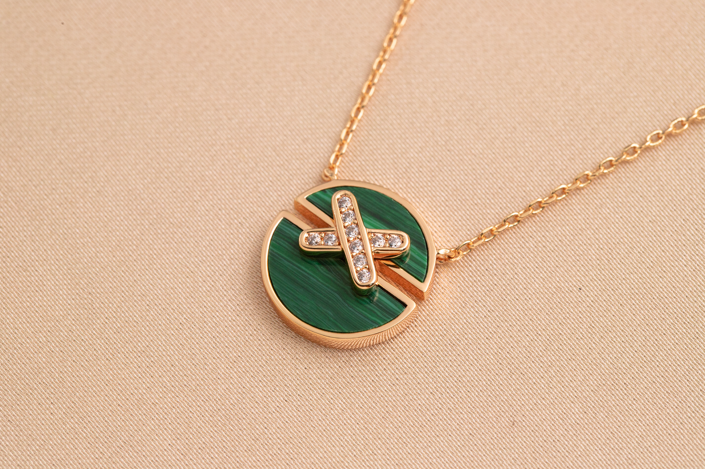 [Sparkle]ROSEGOLD DIAMANT HALSKETTE