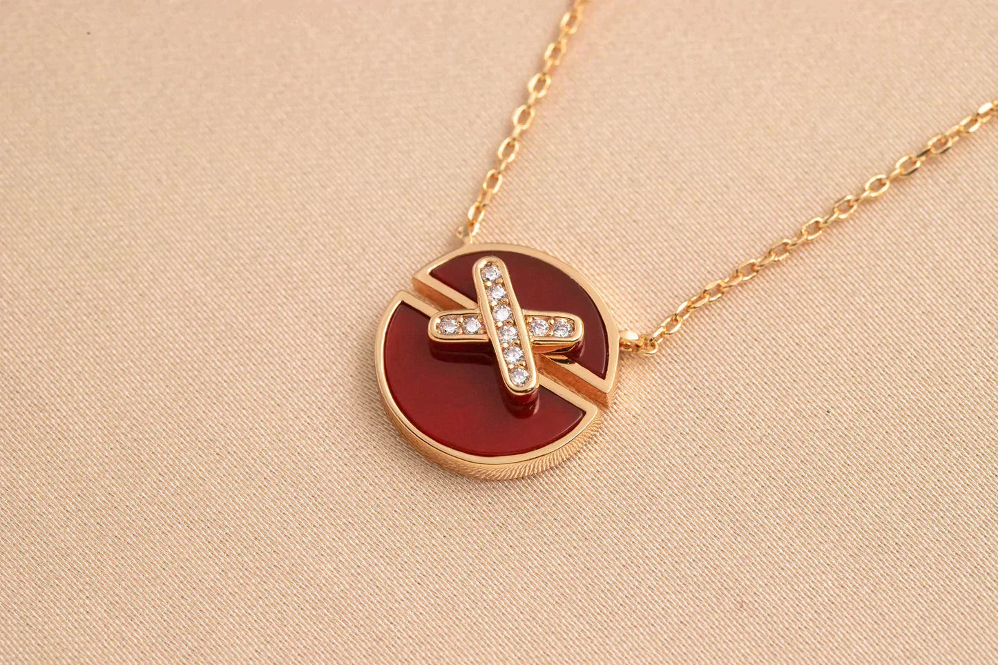 [Sparkle]JEUX ROSE GOLD DIAMANT HALSKETTE