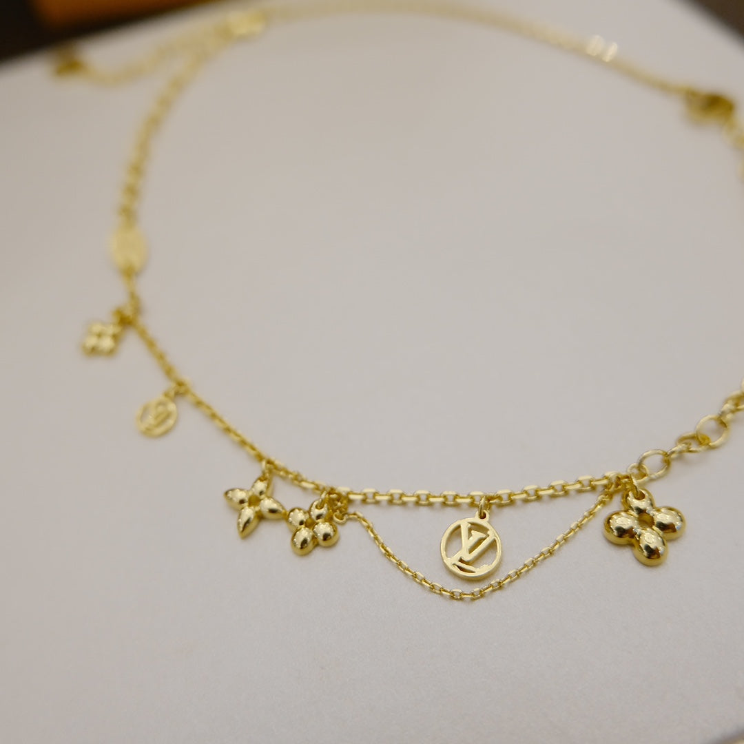 [sparkle Jewelry ]BLOOMING SUPPLE NECKLACE BRASS