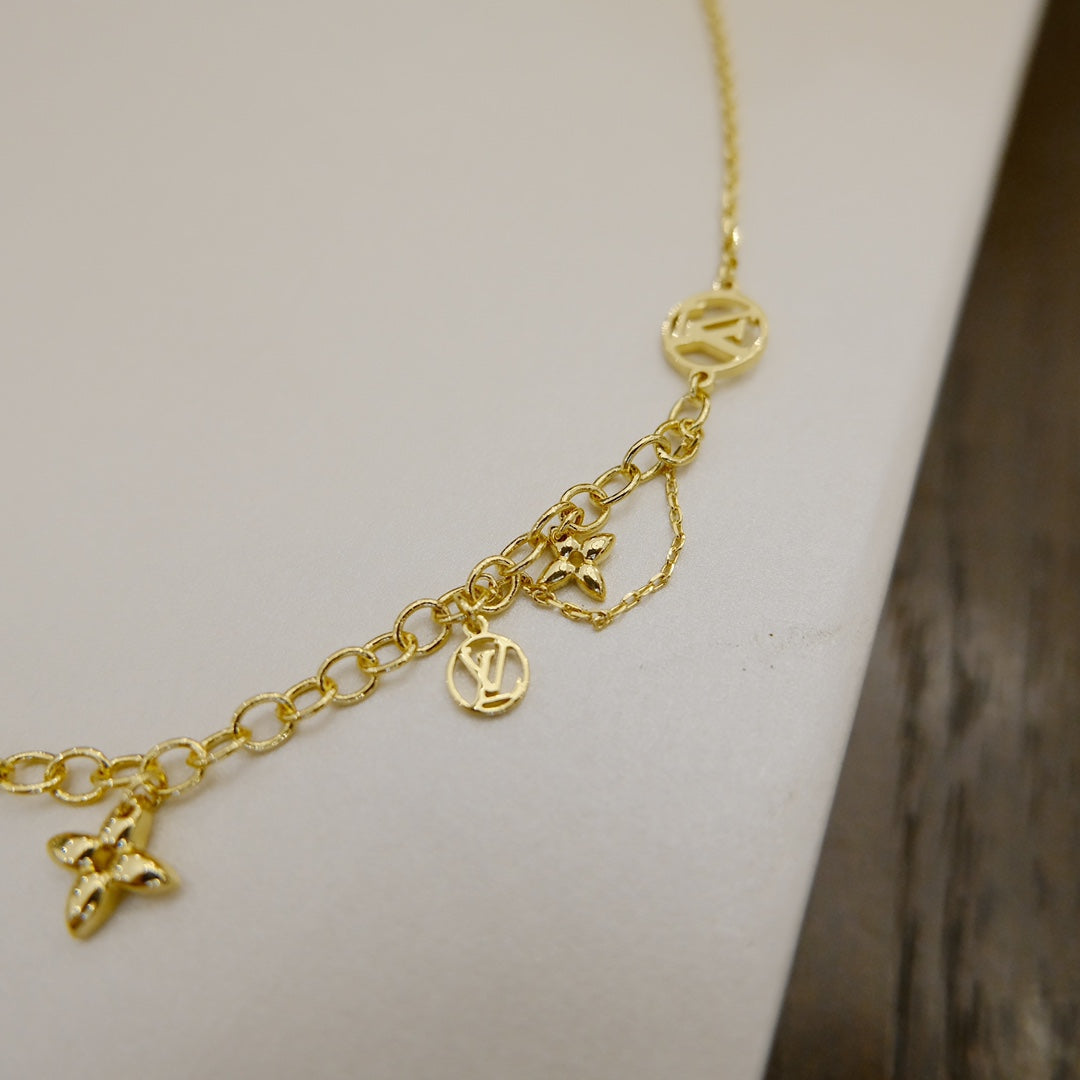 [sparkle Jewelry ]BLOOMING SUPPLE NECKLACE BRASS
