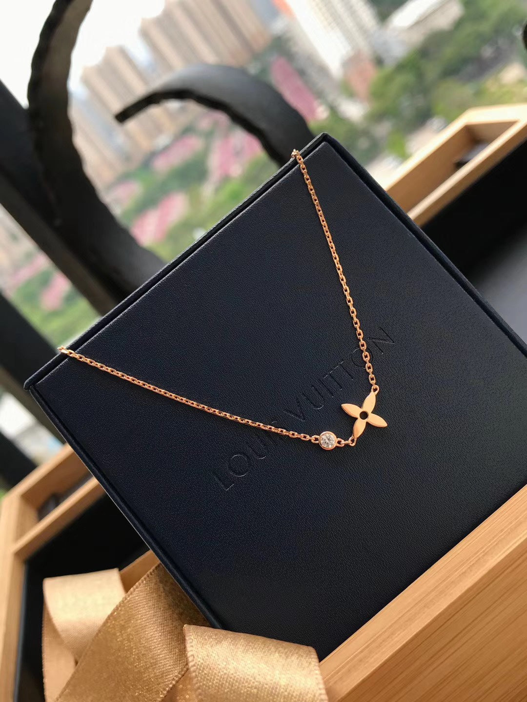 [Sparkle]BLOSSOM PENDANT ROSE GOLD AND DIAMOND