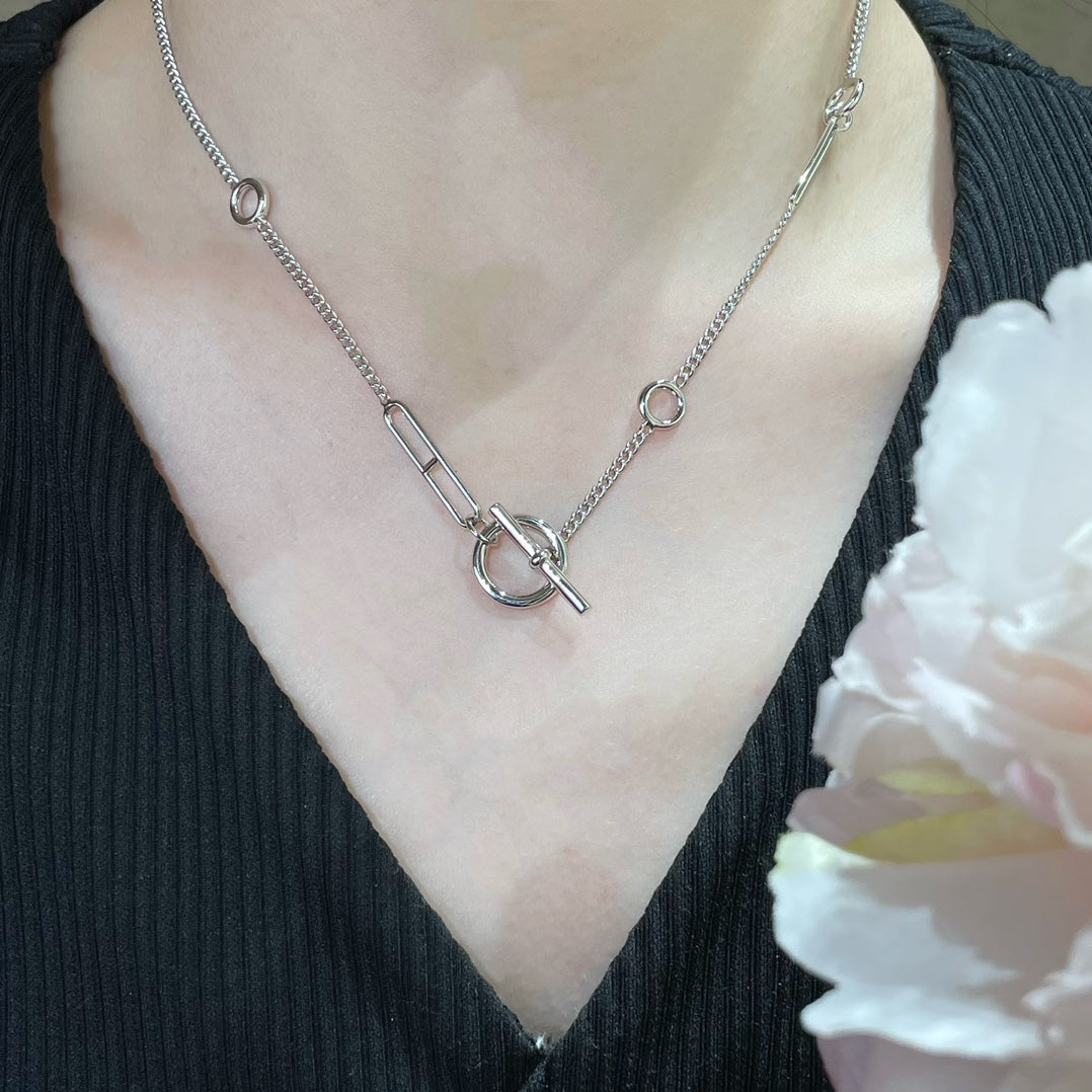 [sparkle Jewelry ]HM STERLING CHAINE D'ANCRE HEART