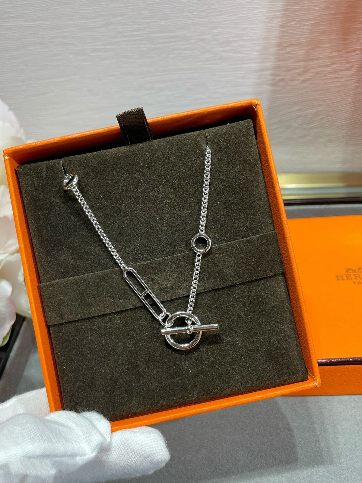 [sparkle Jewelry ]HM STERLING CHAINE D'ANCRE HEART