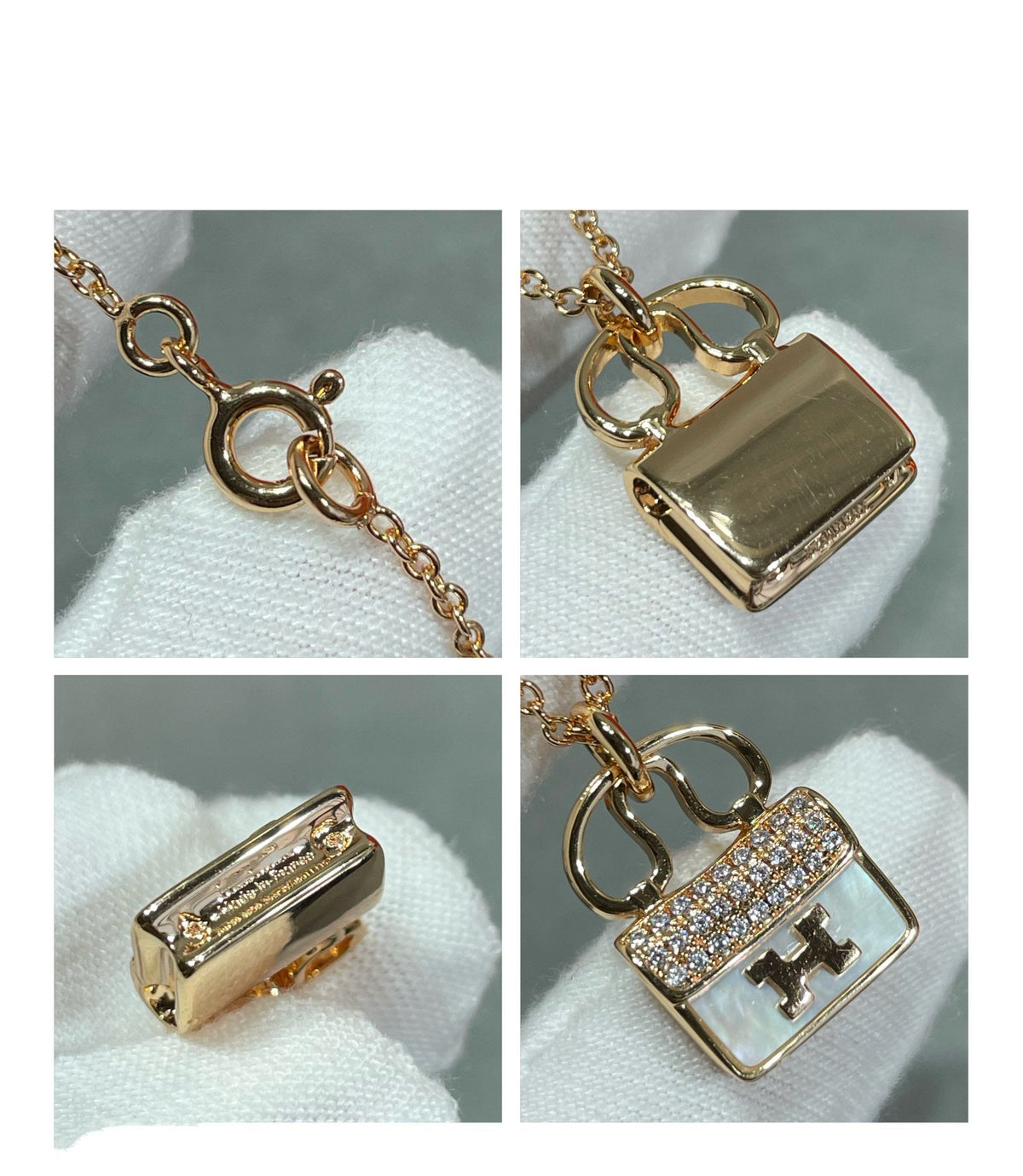 [sparkle Jewelry ]H CIRCE MOISSANITE PENDANT NECKLACE GOLD