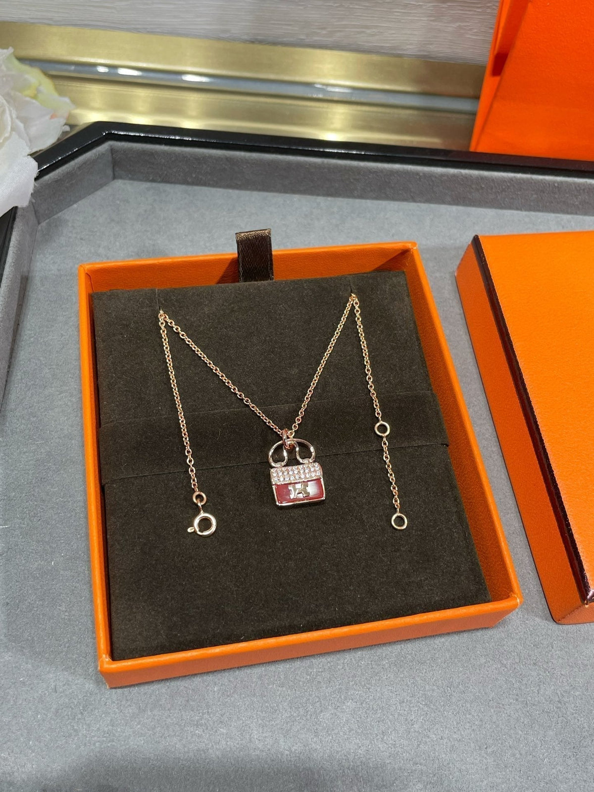 [sparkle Jewelry ]H CIRCE MOISSANITE PENDANT NECKLACE GOLD