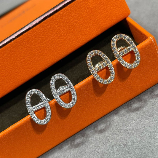 [Sparkle]HM VOLL DIAMANT SCHWEINENASEN OHRSTECKER