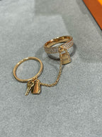 [sparkle Jewelry ]HM KELLY CLOCHETTE DOUBLE RING IN  WITH DIAMONDS