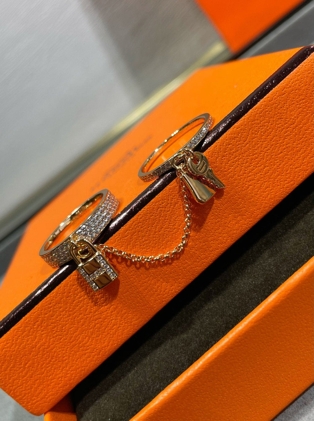 [sparkle Jewelry ]HM KELLY CLOCHETTE DOUBLE RING IN  WITH DIAMONDS