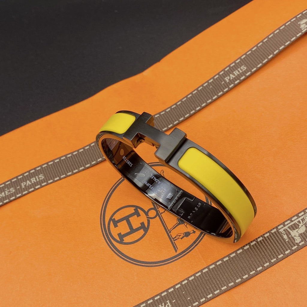 [sparkle Jewelry ]CLIC HM SO BLACK YELLOW BRACELET