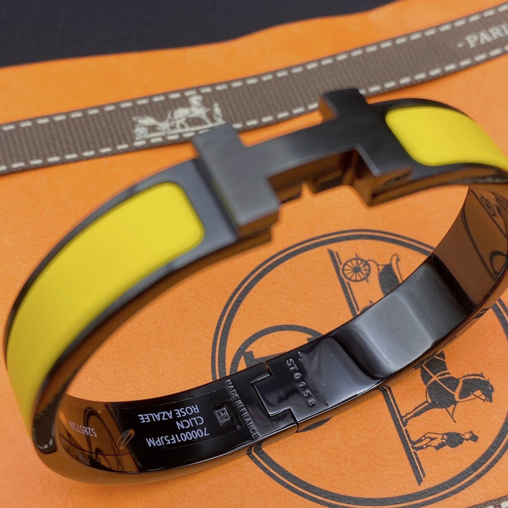 [sparkle Jewelry ]CLIC HM SO BLACK YELLOW BRACELET