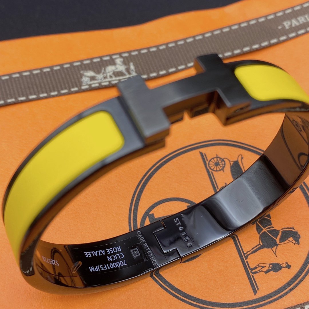 [sparkle Jewelry ]CLIC HM SO BLACK YELLOW BRACELET