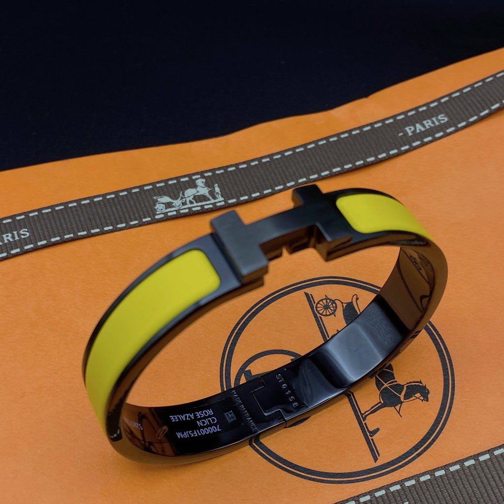 [sparkle Jewelry ]CLIC HM SO BLACK YELLOW BRACELET