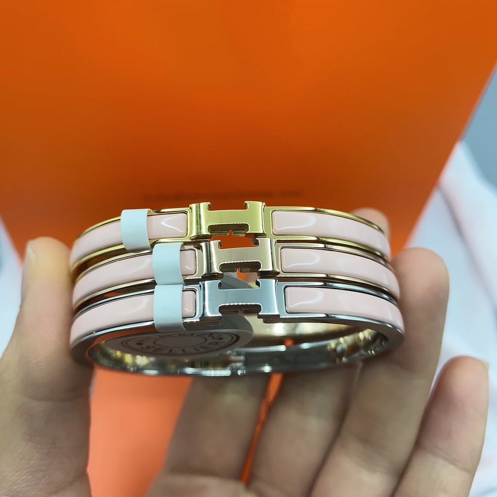 [sparkle Jewelry ]CLASSIC HM CLIC  PINK 8MM ENAMEL BRACELET
