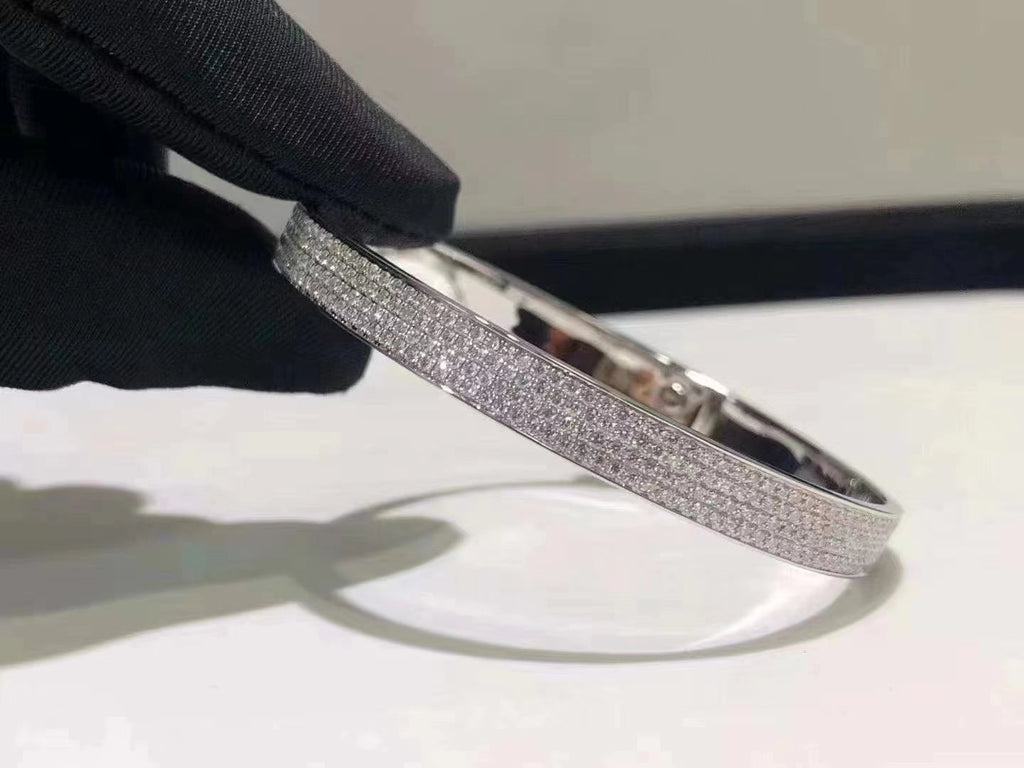 [sparkle Jewelry ]HM KELLY BRACELET IN SILVER AND FULL PAVE DIAMOND