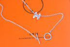 [sparkle Jewelry ]HM NECKLACE H LETTER OVAL SERIES