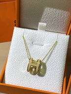 [sparkle Jewelry ]HM CLIC YELLOW ENAMEL GOLD NECKLACE