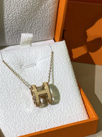 [sparkle Jewelry ]HM CLIC YELLOW ENAMEL GOLD NECKLACE