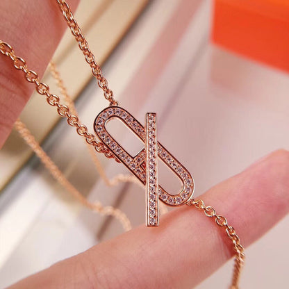[Sparkle]HM FIRE PIG NOSE NECKLACE TRENDY STREET