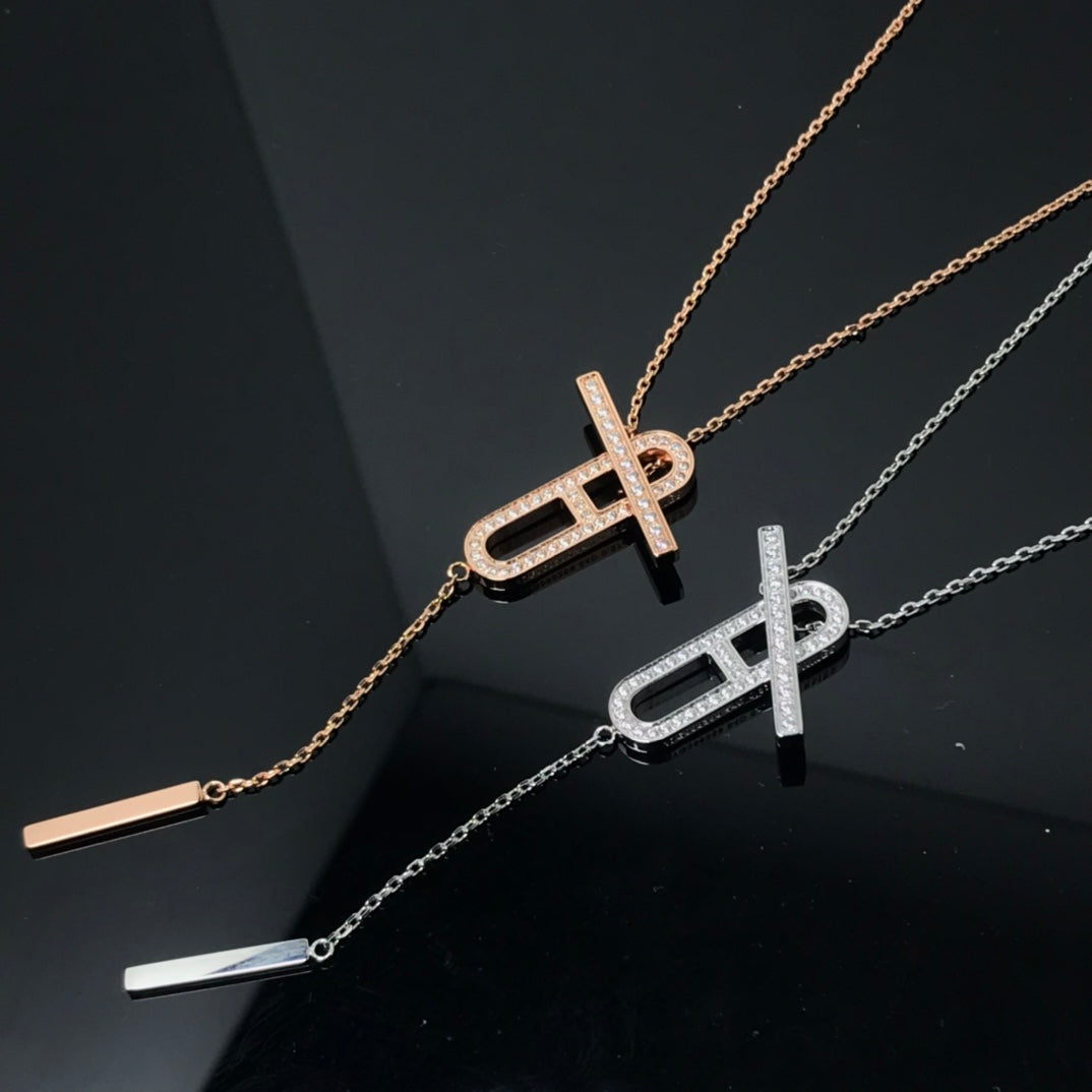 [sparkle Jewelry ]HM NECKLACE PLATINUM ROSE GOLD DIAMOND