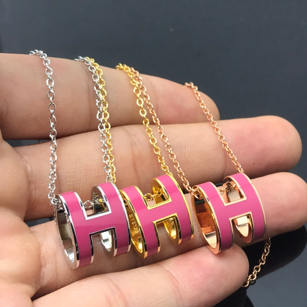 [sparkle Jewelry ]H NECKLACE PINK