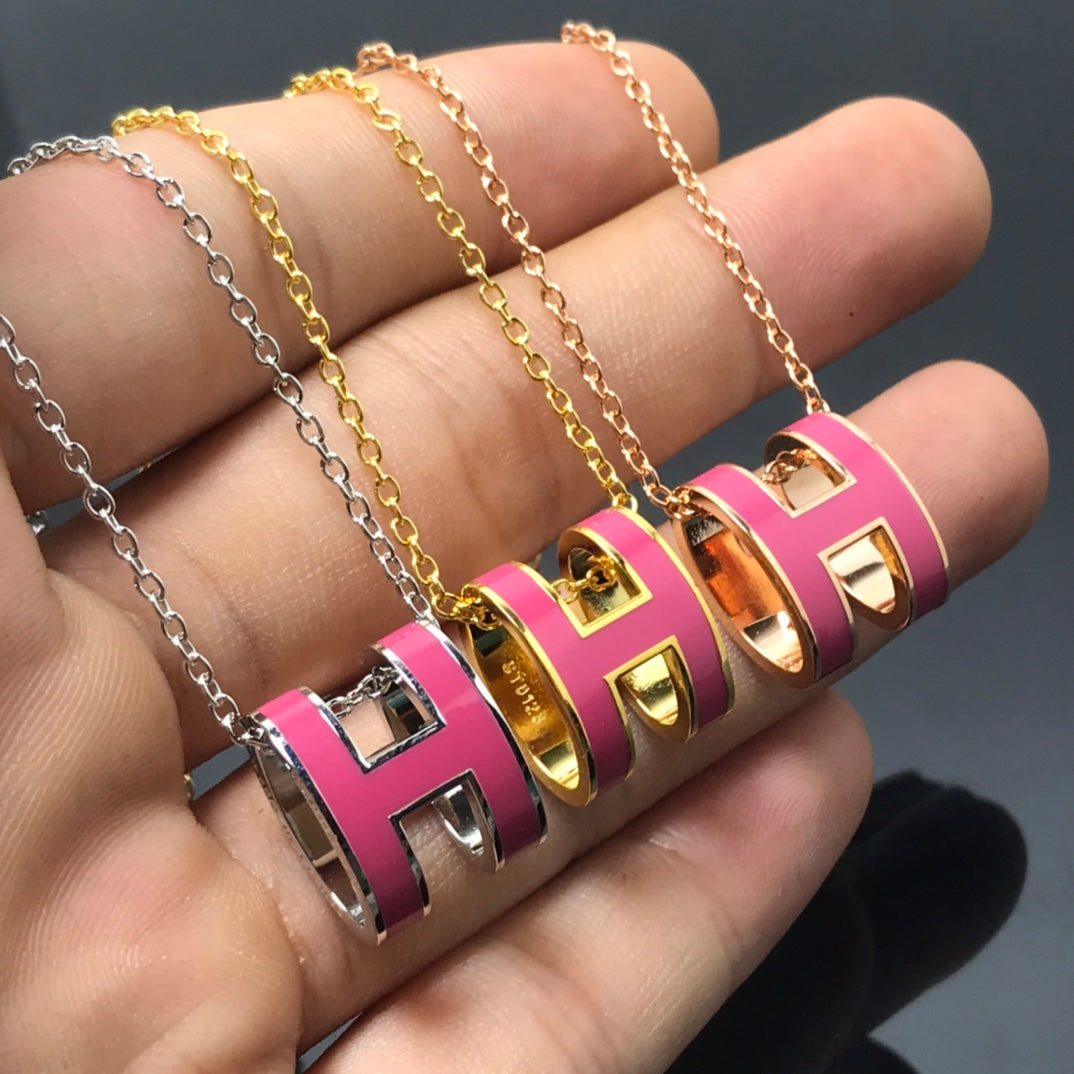 [sparkle Jewelry ]H NECKLACE PINK