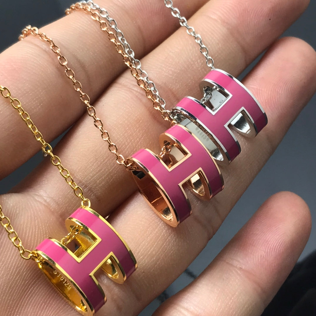 [sparkle Jewelry ]H NECKLACE PINK