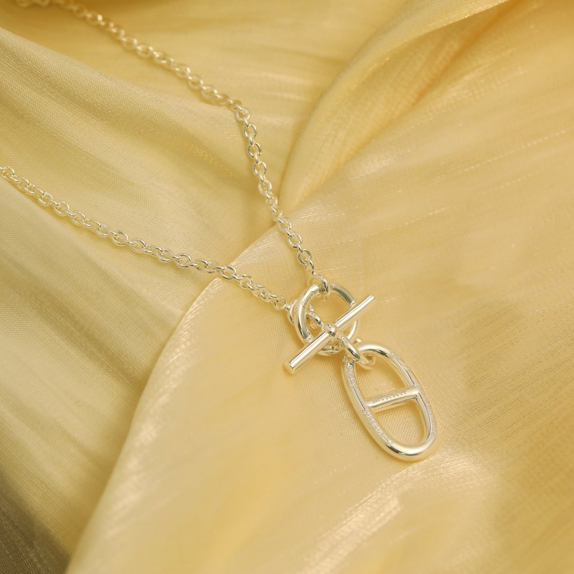[sparkle Jewelry ]HM CHAINE D'ANCRE PENDANT NECKLACE STERLING SILVER
