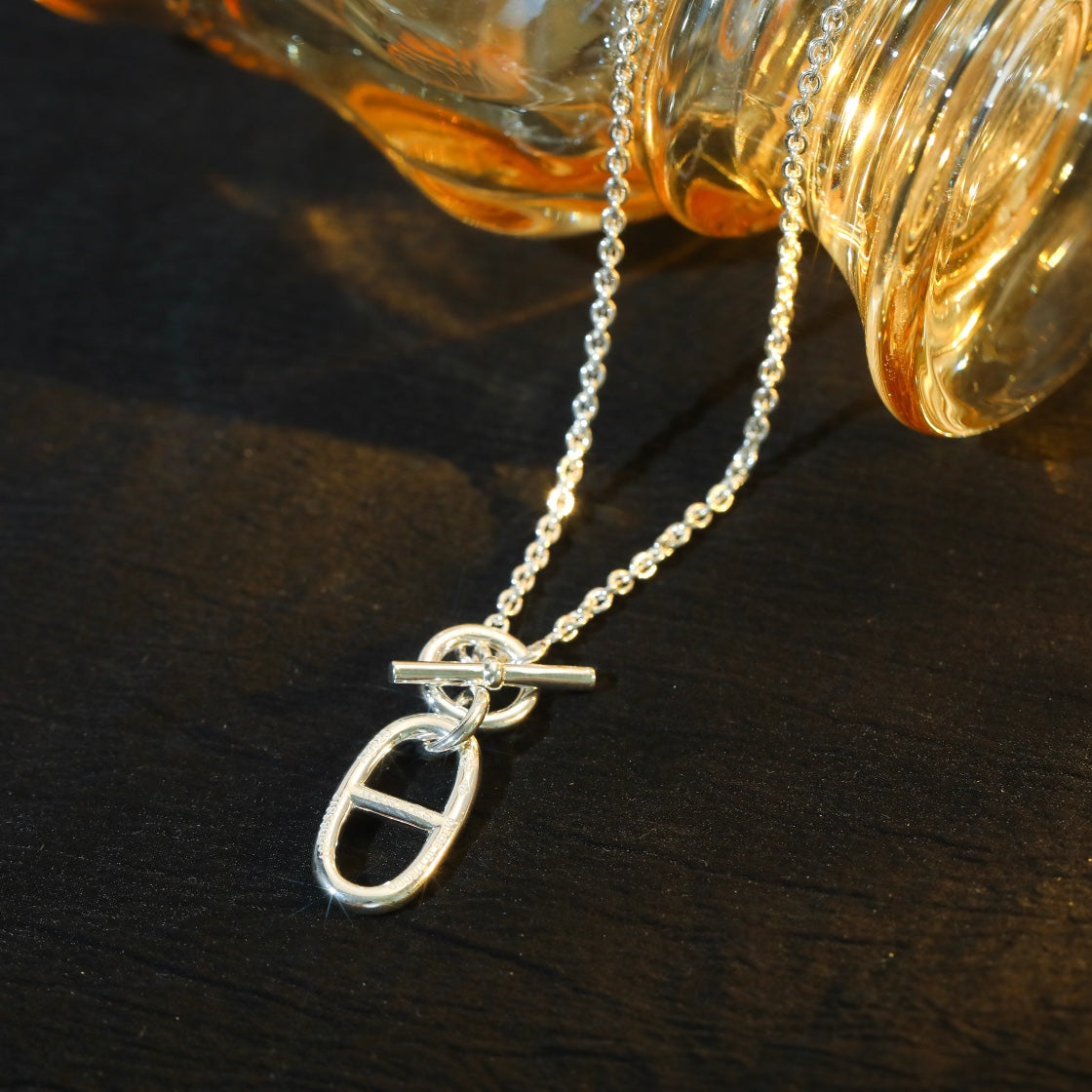 [sparkle Jewelry ]HM CHAINE D'ANCRE PENDANT NECKLACE STERLING SILVER