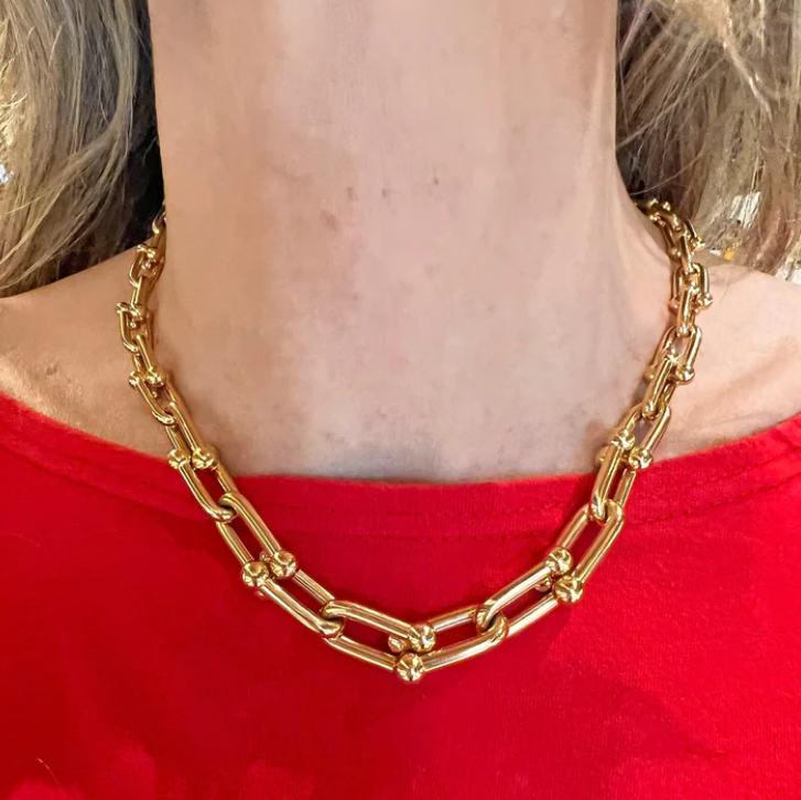 [Sparkle Jewelry]HARDWEAR PINK GOLD CHOKER