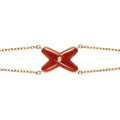 [sparkle Jewelry ]JEUX BRACELET CARNELIAN PINK GOLD 1 DIAMOND