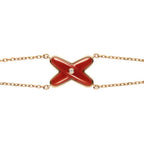 [sparkle Jewelry ]JEUX BRACELET CARNELIAN PINK GOLD 1 DIAMOND