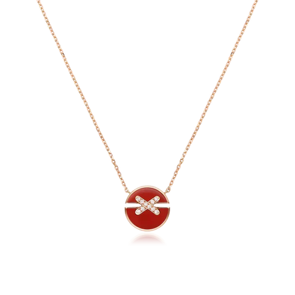 [Sparkle]JEUX ROSE GOLD DIAMANT HALSKETTE