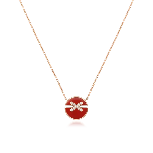 [Sparkle]JEUX ROSE GOLD DIAMANT HALSKETTE