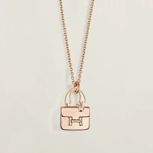 [Sparkle]AMULETT ANHÄNGER ROSÉGOLD KETTE
