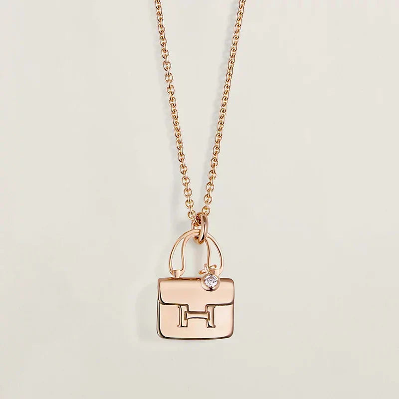 [sparkle Jewelry ]AMULETTE PEDANT ROSE GOLD NECKLACE