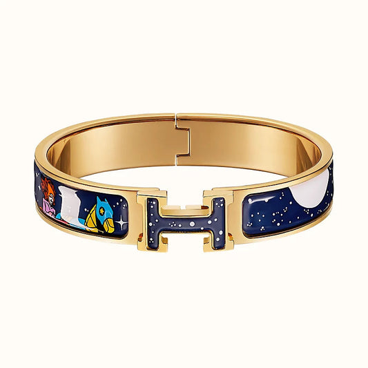 [Sparkle]H STAR AND MOON BRACELET 12MM