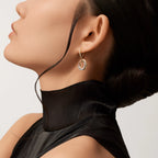 [sparkle Jewelery]TRINITY HALF DIAMOND  EARRINGS