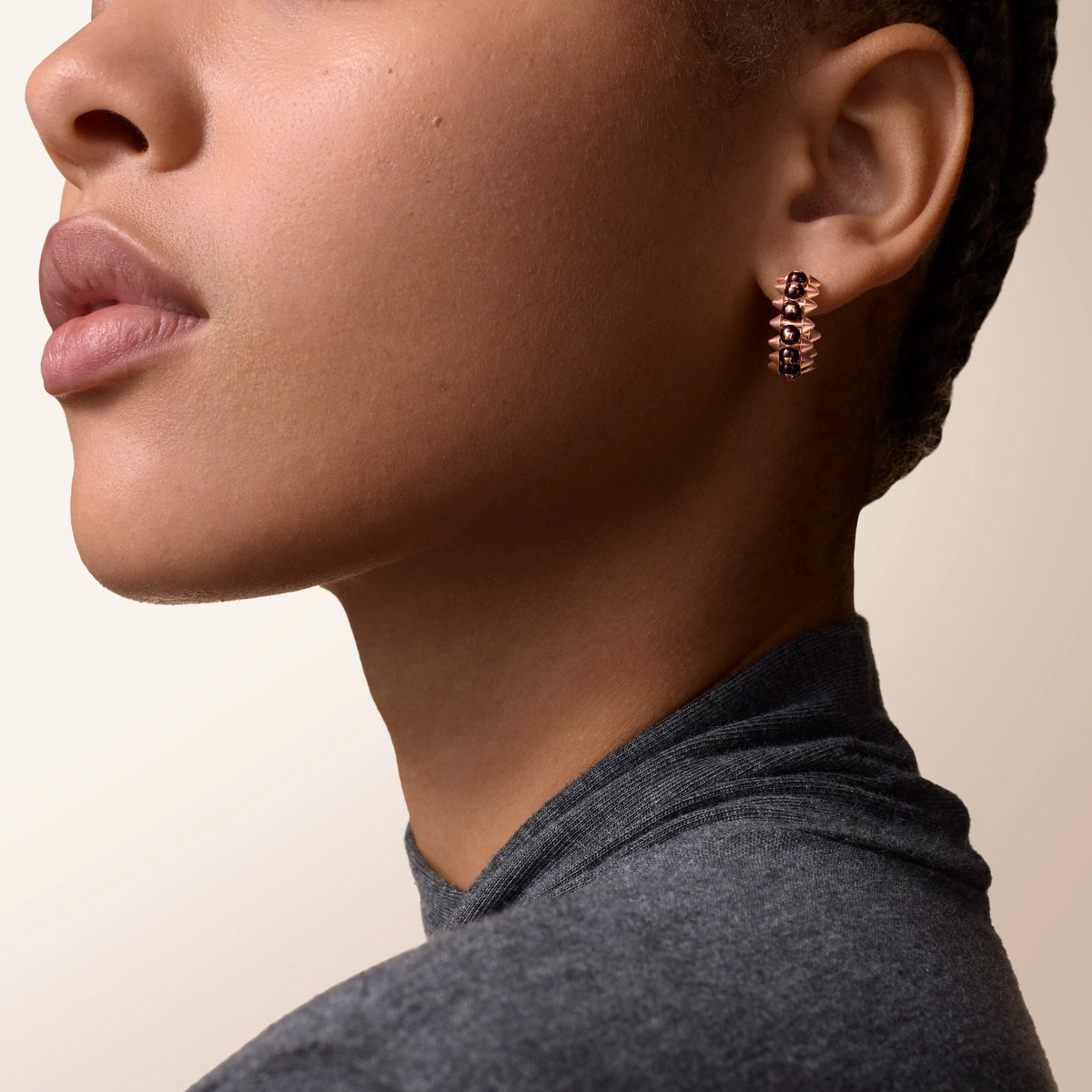[sparkle Jewelery]CLASH 7.9MM AGATE CHALCEDONY EARRINGS