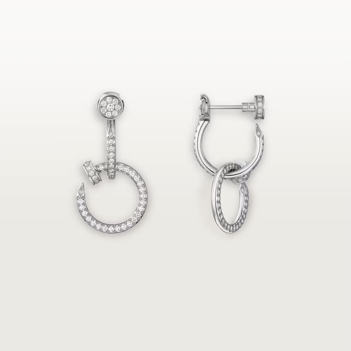 [sparkle Jewelery]JUSTE FULL DIAMOND DOUBLE EARRINGS