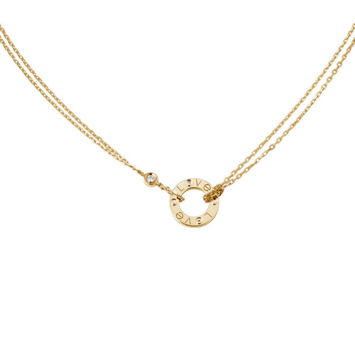 [sparkle Jewelery]LOVE NECKLACE 16MM 2 DIAMONDS