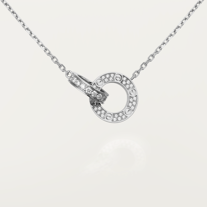 [sparkle Jewelery]LOVE  FULL DIAMOND PENDANT NECKLACE