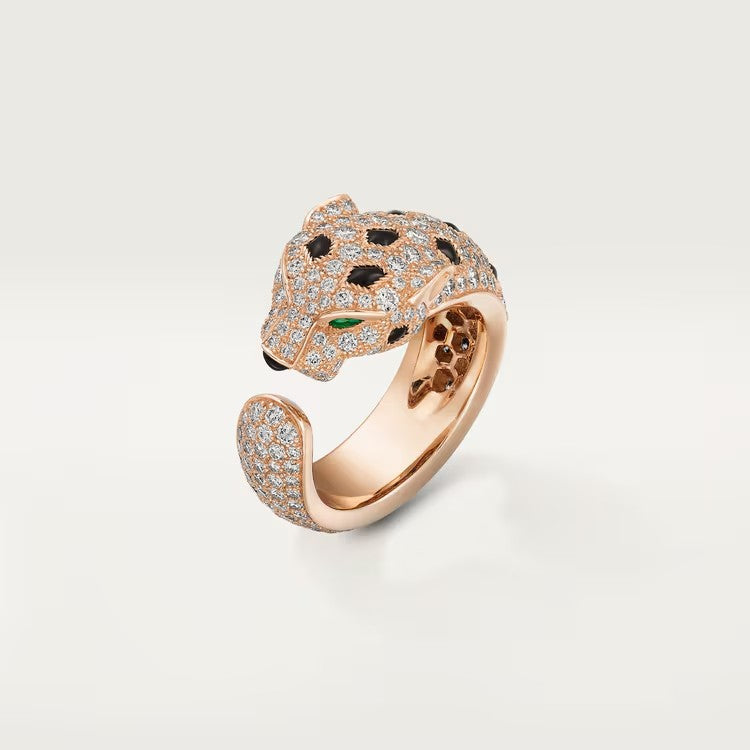 [sparkle Jewelery]PANTHERE SPOTTED FULL DIAMOND MEDIUM RING