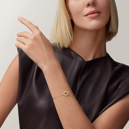 [sparkle Jewelery]LOVE DOUBLE RING FULL DIAMOND BRACELET
