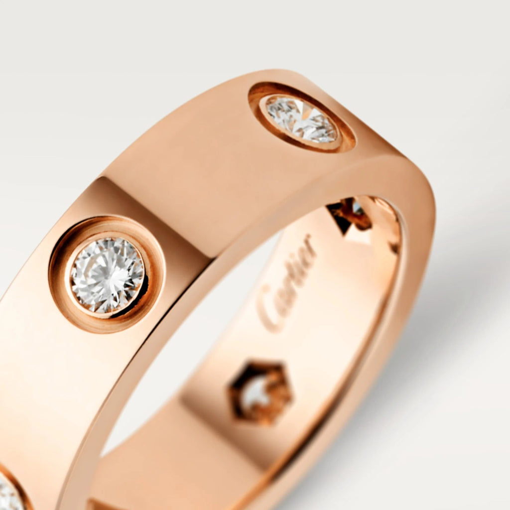 [sparkle Jewelery]LOVE 5.5MM 6 DIAMOND RING