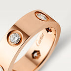 [sparkle Jewelery]LOVE 5.5MM 6 DIAMOND RING