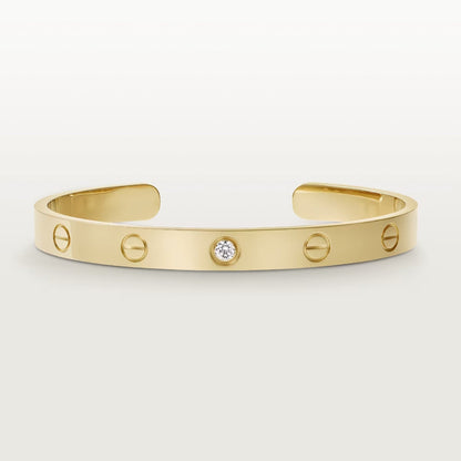 [sparkle Jewelery]LOVE BRACELET 6.1MM 1 DIAMOND OPEN CUFF