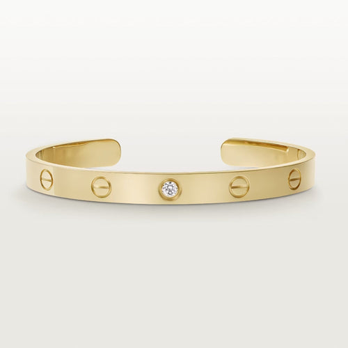 [sparkle Jewelery]LOVE BRACELET 6.1MM 1 DIAMOND OPEN CUFF