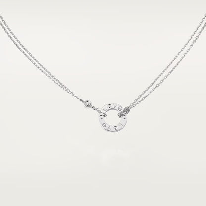 [sparkle Jewelery]LOVE NECKLACE 16MM 2 DIAMONDS
